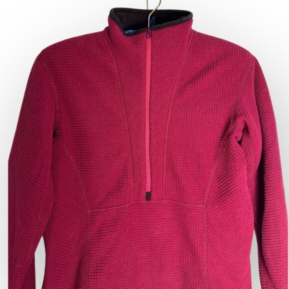 ARC'TERYX Delta AR long sleeve 1/2 half zip fuzzy fleece pullover magenta top M - Picture 3 of 8